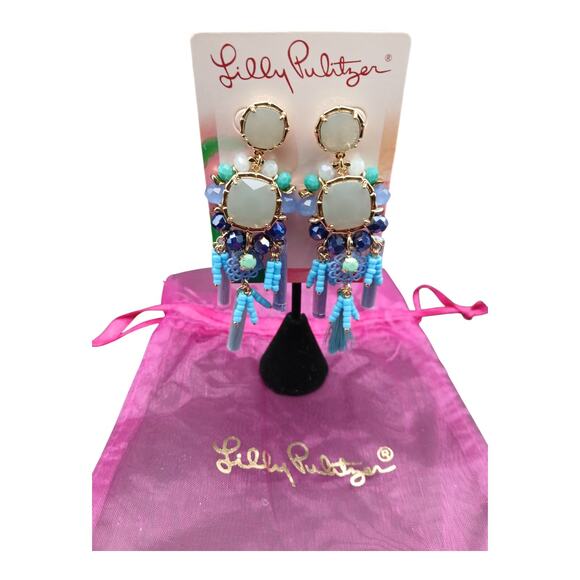 Lilly Pulitzer Statement Beaded Tassel Earrings – NWT - Picture 9 of 9